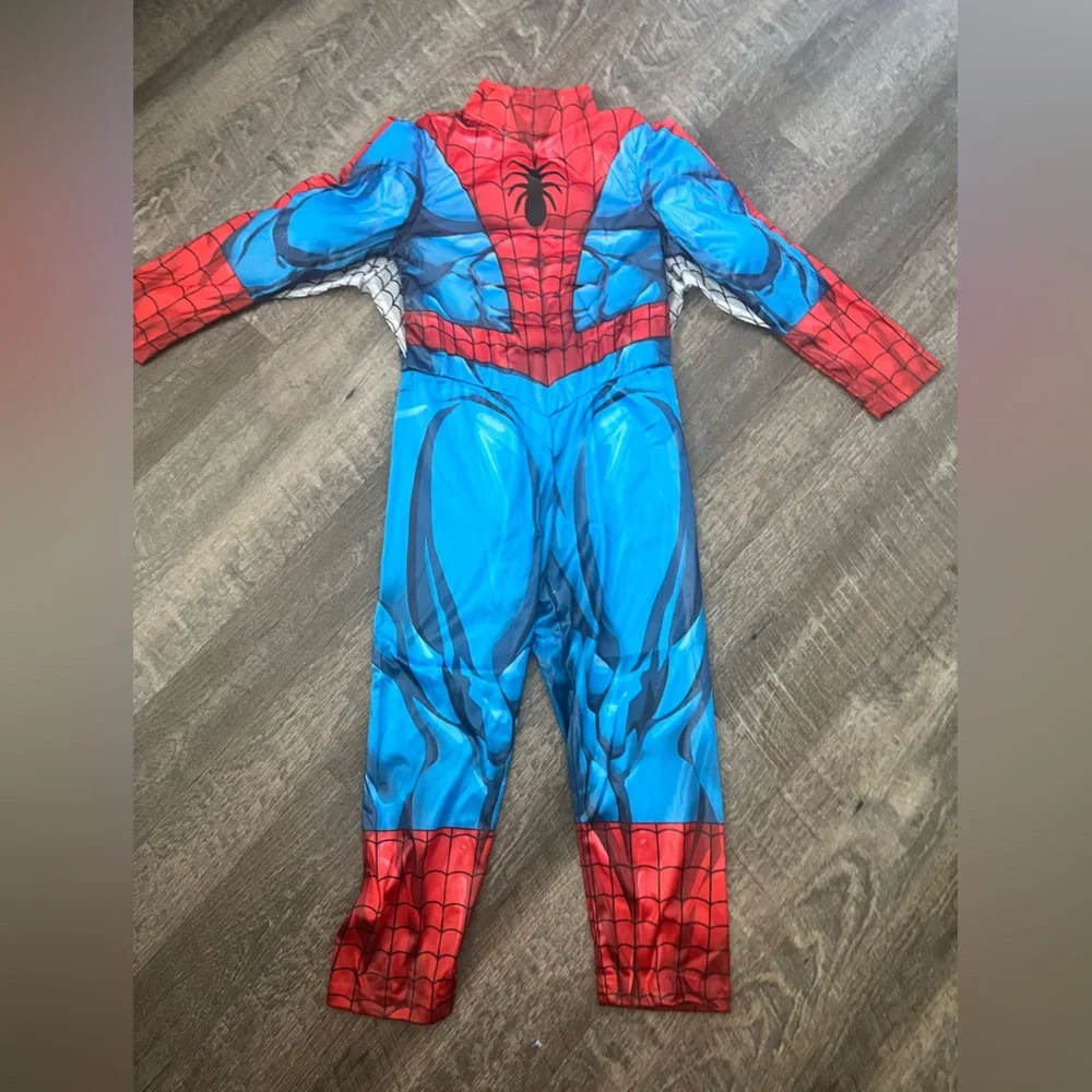 Marvel Spider-Man Blue and Red Muscle Kids Costume - Picture 3 of 10